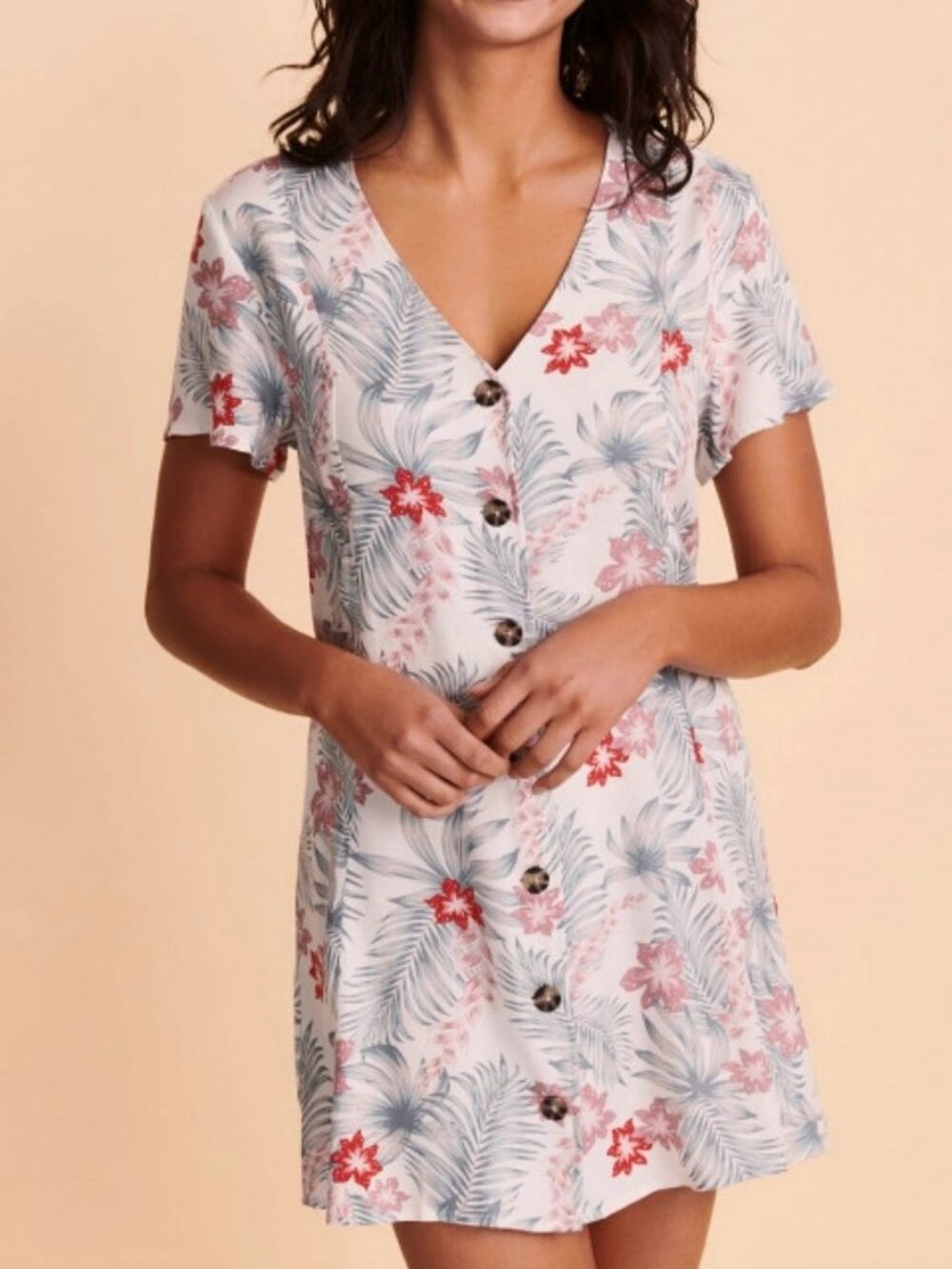 HURLEY women's floral dress small